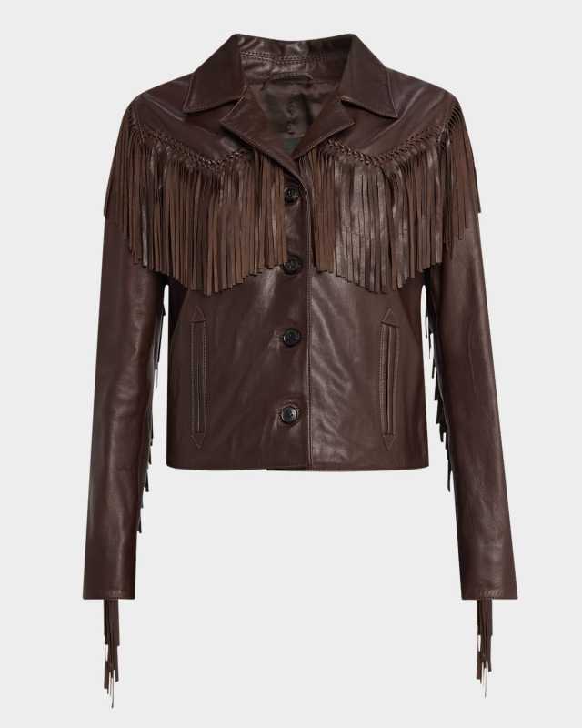 Eloi Leather Fringe Jacket